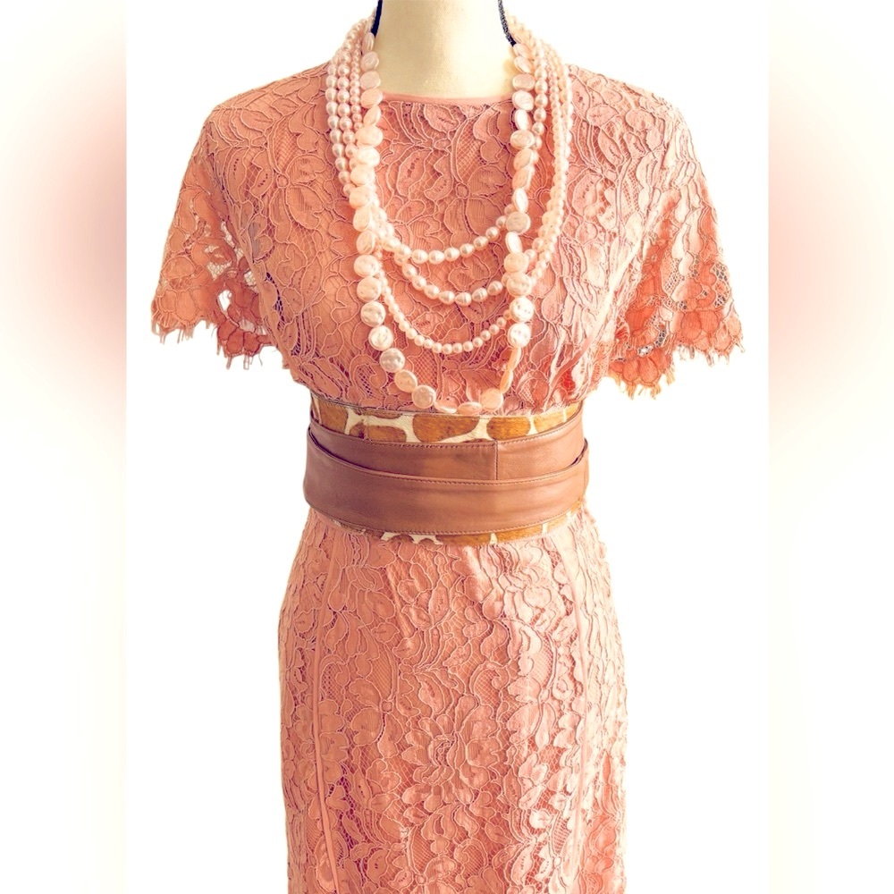 New Lola Shell Statement Chain - Rose Gold/Peach